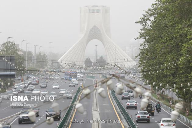 افزایش آلودگی هوای تهران طی امروز