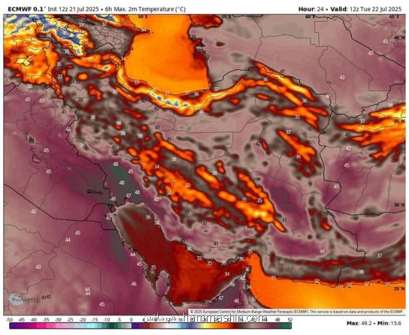 افزایش دما تا 52 درجه گرمای 40 درجه ای در بیشتر نقاط کشور تداوم دارد