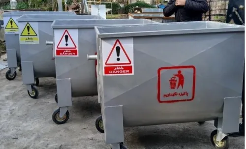 آغاز توزیع مخازن ۱۱۰۰ لیتری فلزی درمناطق۲۲گانه