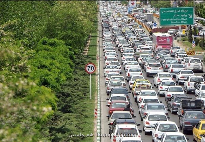 ترافیک سنگین در بزرگراه تهران_ کرج