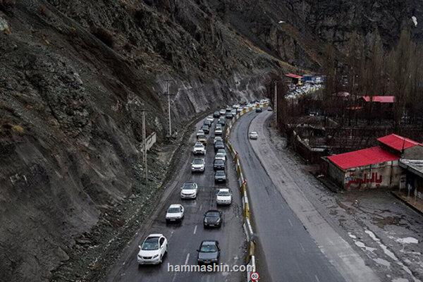 وضعیت راههای کشور بارش برف و باران در جاده های 13 استان